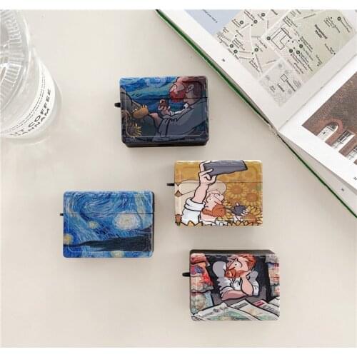 Fashion oil painting protective case for Airpods 2 Pro cover bluetooth wireless earphone case charging bag for airpod Pro case
