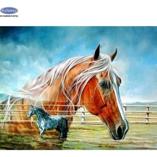 Horse Diamond Mosaic Cross Stitch resin Square Diamond Sets Full drill Square Diy Diamond Painting,Diamond Embroidery horse