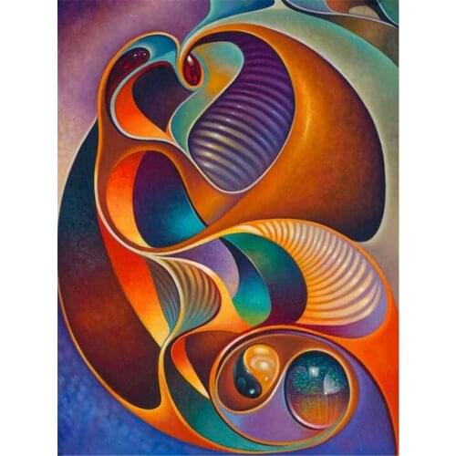 Abstract Flower Landscape DIY Embroidery 11CT Cross Stitch Kits Needlework Craft Set Printed Canvas Cotton Thread Design