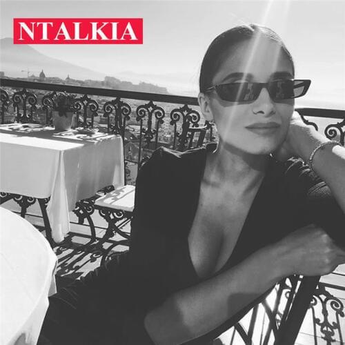 2018 New Hot Cheap Vintage Rectangle Sunglasses Women Brand Designer Small Frame Sun Glasses Retro Black Eyewear Narrow Glasses