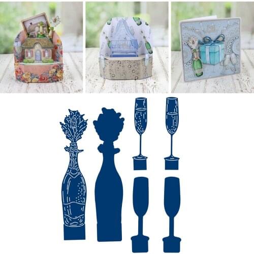 2021 New Arrivals Cutting Dies Decoration Metal Die Cutters Wine Glass for Scrapbooking Craft New DIY Album Template Decor Model