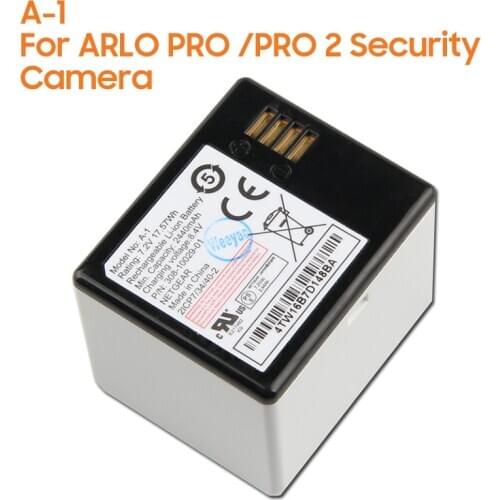 Original Replacement Battery A-1 For ARLO PRO / PRO 2 Security Camera VMA4400 VMC4030 VMS4230P NETGEAR Authentic Battery 2440mAh
