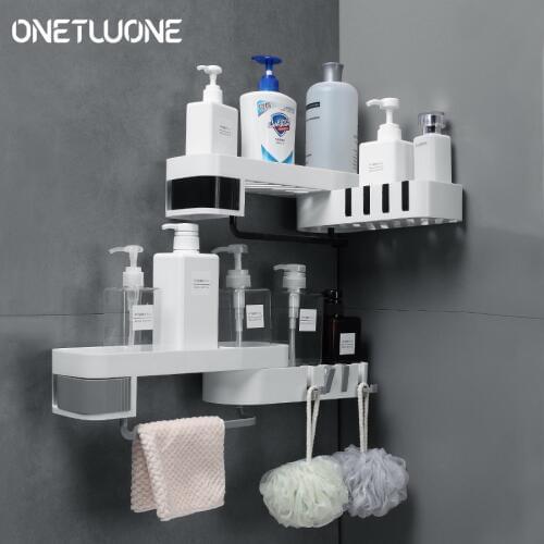 Shower Shelf Bathroom Shampoo Shower Shelf Holder Kitchen Storage Rack Organizer Wall Mounted Bathroom Accessories