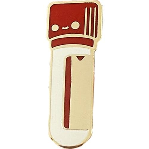 Manufacturer Wholesale French collection red and white Cartoon Cute hard enamel zinc alloy lapel pin