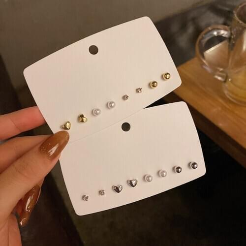 Simple Ear-Raising Set Combined With Small Earring 8 Earrings S925 Set Of Fashion Niche Cold Wind Ear Jewelry