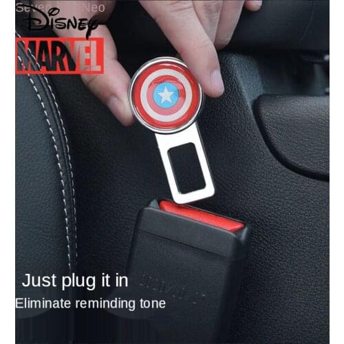 Disney Marvel Avengers Captain America Iron Man Car Cute Cartoon Seat Belt Lock Insert Multifunctional Universal Ornament