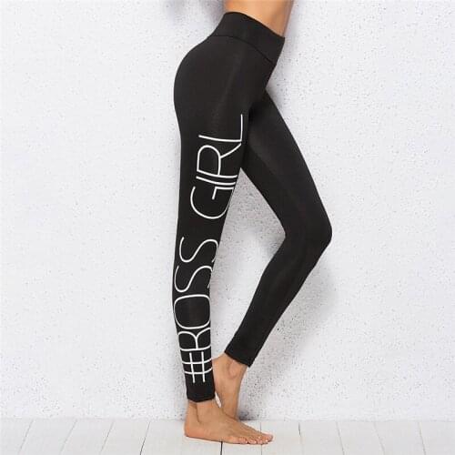 Letter Print Side Skinny Leggings Workout Leggings High Waist Push Up Leggins Mujer Fitness Leggings Women Breathable Slim Pants