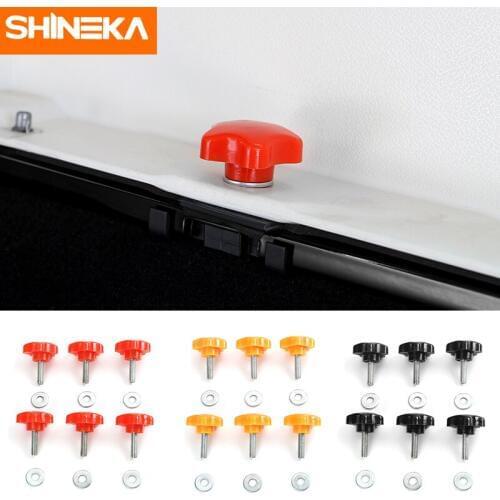 SHINEKA 8pcs Car ABS+Metal 2 Doors Hard Top Quick Removal Fastener Thumb Screw Nut Kit for Jeep Wrangler JK 2007-2017