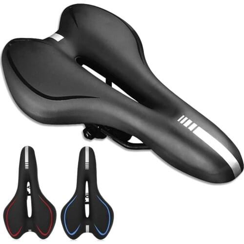 MTB Mountain Bike Faux Leather Bicycle Seat Cycling Saddle Cushion Pad Cover Comfortable Foam Seat Mountain Bike Cycling Cushion