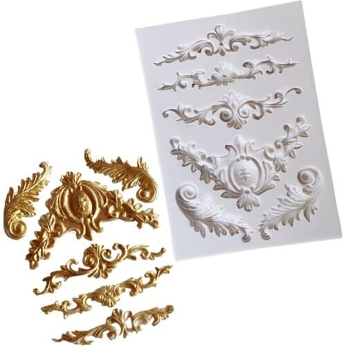 Fondant Silicone Mold European Embossed Mold Soft Candy Chocolate Mold Baking Utensils Cake Decoration Tools