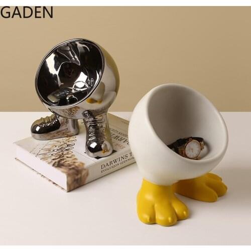 Nordic Light Luxury Storage Ornaments Cute Feet Living Room Desktop Candy Storage Supplies Living Room Decoration Ornaments