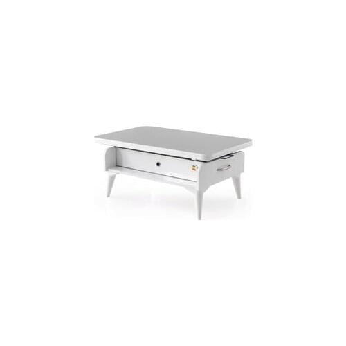 Modern lux White 101 Smart Magic Functional Medium 3 Different Height 6 Multifunctional table Coffee table Of coffe table