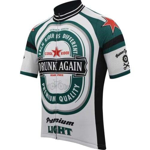 Beer Mens Summer Cycling Jersey Classic Retro Style Cycling Clothing top shirt bike wear Maillot Ciclismo