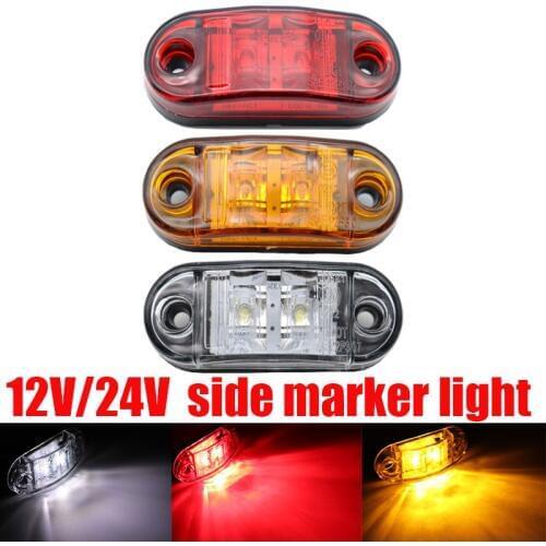 12v / 24v Led Side Marker Lights for Trailer Trucks Caravan Side Clearance Marker Light Lamp Led Lorry Amber Red White 9-30V