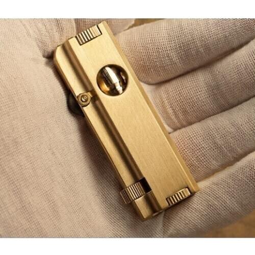 Old Style Pure Copper Three Way fire Lighter Heavy Trench Tobacco Cigarette Kerosene Lighter Portable Cigar Military Lighter