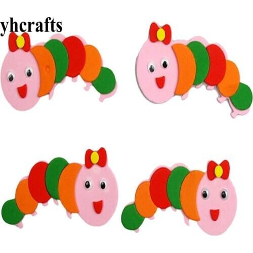 1bag/LOT Ant Lobster fish rabbit butterfly ladybug EVA foam shape without stickers crafts activity kit Color learning