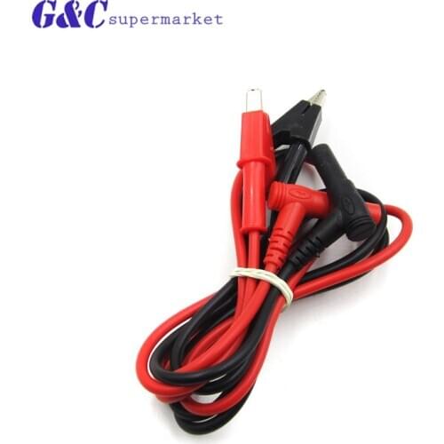 1Pcs 1meter Double Red and Black Clips 35mm square Crocodile Cable Banana plug Alligator Jumper Wire Test Leads diy electronics