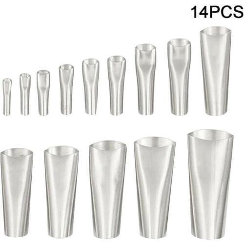 14pcs Applicator Tool Reusable Finisher Push Rod Durable Sealing Caulking Nozzle Detachable Bathroom Kitchen Stainless Steel