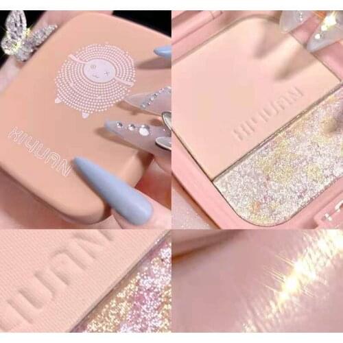 3 Color Highlighter Facial Bronzers Palette Shimmer Pink Powder Makeup Glow Face Contour Illuminator Highlight Pallet Cosmetics