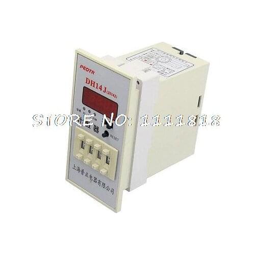 DH14J 1-9999 (x1,x10,x100) 4 Digit Display Counter Relay 11 Pins 220V AC