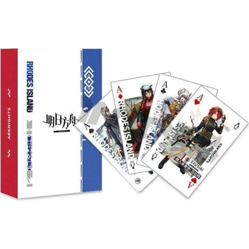 54 Pcs/box Fashion Anime Arknights Cosplay Board Game Cards Hardcover Poker Cards Playing Cards Fans Collection Gift Figure Toys