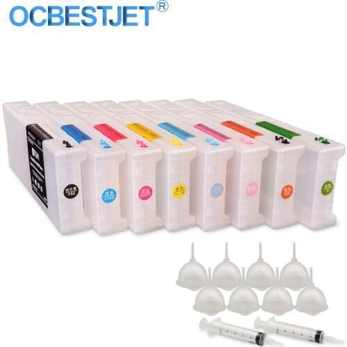 8Colors/Set T6241-T6248 T6241 Empty Refillable Ink Cartridge Without Chip For Epson Stylus Pro GS6000 Printer 1800ML/PC
