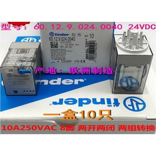 Free shipping lot(2pieces/lot)100%Original New 60.12.9.024.0040 24VDC 8PINS 10A Intermediate relay