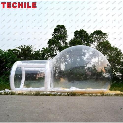 Free shipment inflatable house room bubble camping hotel with tunnel
