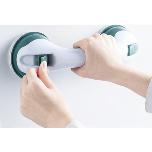 Household bathroom suction cup armrest non perforated multifunctional bathroom glass door handle bedside handle for the elderly
