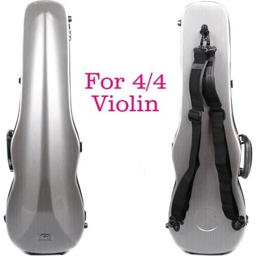 Violin Case 4/4 Composite Material Strong Violin Box Bag Silver Color