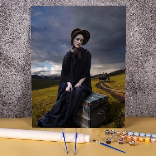 Woman Girl DIY Paint By Numbers Kit Oil Paints 50*70 Picture By Numbers Photo Handmade Kids Drawing