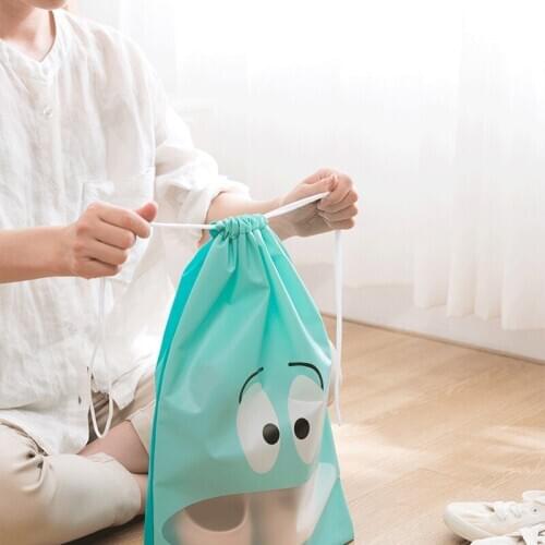 5PCS Travel non-woven clothing separate bag waterproof portable drawstring bag Shoe bag