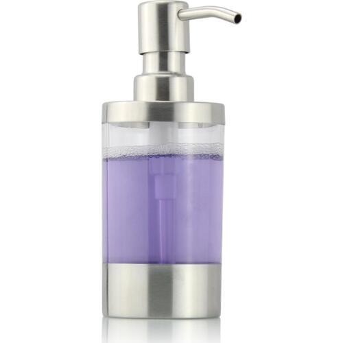 Liquid Soap Dispenser Pump Acrylic Bottle 304 Stainless Steel Brushed Kitchen Bathroom Countertop Refillable Accessory 250ML