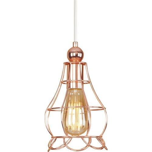 E27 Edison Loft Style Rose Gold Iron Droplight Modern LED Pendant Light Fixtures Simple Single Head Hanging Lamp Home Lighting