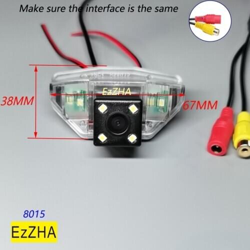 EzZHA HD 4 8 12 led Rear View Camera For Honda Fit MK2 2008 2009 2010 2011 2012 2013 2014 Car Parking Accessories