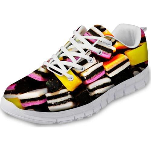 HaoYun Women Nurse Sneakers Colorful Candy Pattern Girls Casual Walking Shoes Nursing Flats Student Shoes Zapatos Tenis Feminino