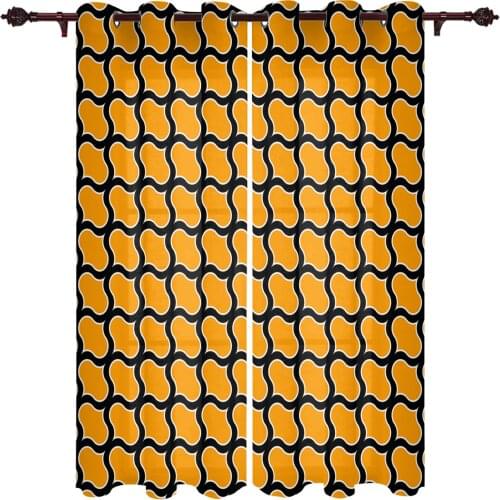 Halloween Moroccan Twill Curtains for Living Room Luxury Window Curtain Bedroom Kitchen Curtains Drapes