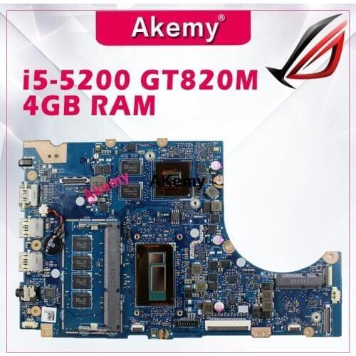 I5-5200 TP300LD Motherboard CPU GT820M 2GB 4GB de RAM For Asus TP300L TP300LD TP300LJ Q302L Q302LA laptop Mainboard Teste OK