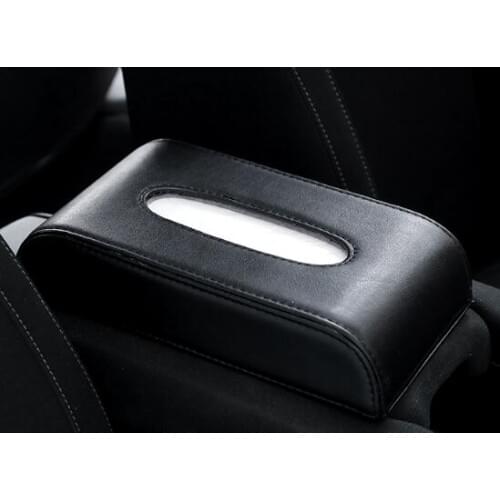 Car Tissue Box PU Leather Armrest Type Tissue Boxes Napkin Holder Auto Interior Accessories