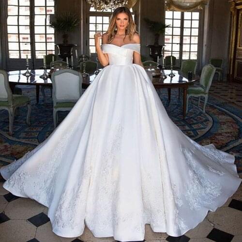 KS Mi Unshakenes Satin Wedding Dresses