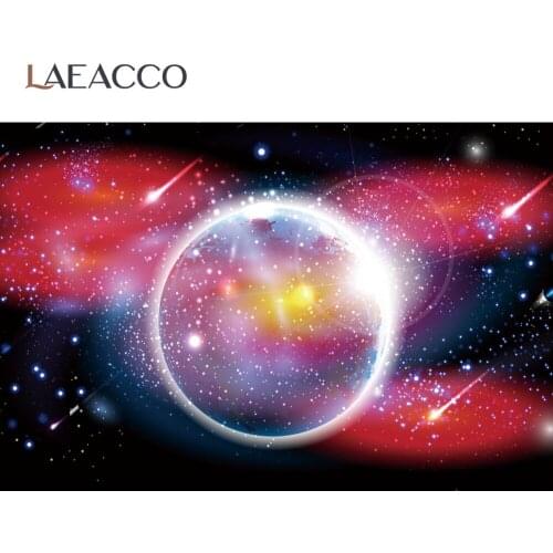 Laeacco Fantasy Space Starry Planet Glitter Star Science Fiction Home Decor Baby Pattern Photo Backdrop Photographic Backgrounds