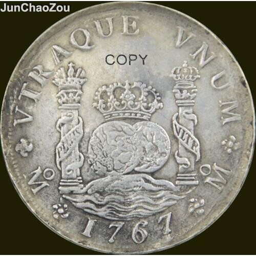 Mexico Coins 1767 90% Silver MF 8 REALES Dollar Copy Coin High Quality