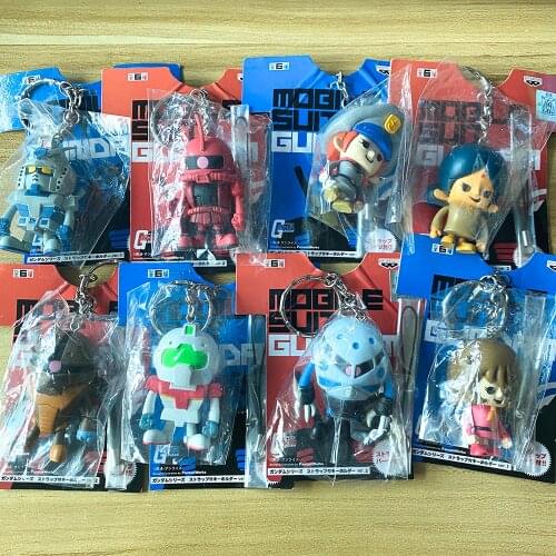 Bandai Genuine Gundam 1/100 Head Sculpture Model Keychain Zaku Freedom Gundam DESTINY GUNDAM Assembling Toys