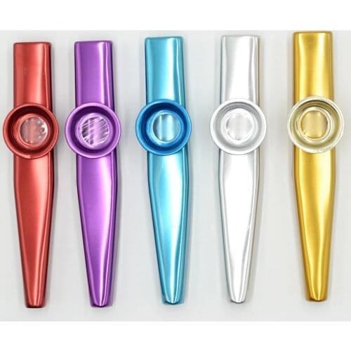 Simple Design Lightweight Portable Metal Kazoo Lightweight for Beginner Flute Instrument Music Lovers Woodwind Instrument