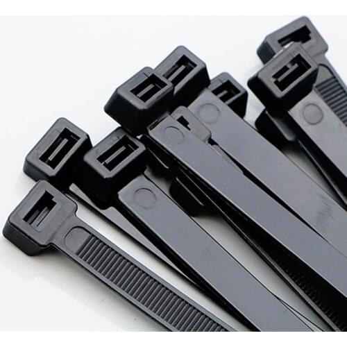Self-locking Plastic Nylon Tie 1000 PCS Black Cable Tie Fastening Ring 4X200 Cable Tie Zip Wraps Strap Nylon Cable Tie Set