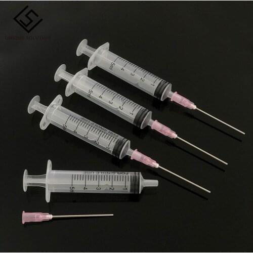 4PCS Syringes with 18G 57MM Blunt Tip Needles and Caps For Industrial Dispensing Syringe for ink refill Laboratory supplies