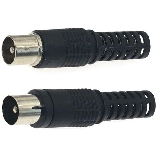 5pcs/10pcs DC 9.5mm Cable TV Male Jack Welding Free Antenna Male Wire Connectors Plug Terminals Adapter Electric