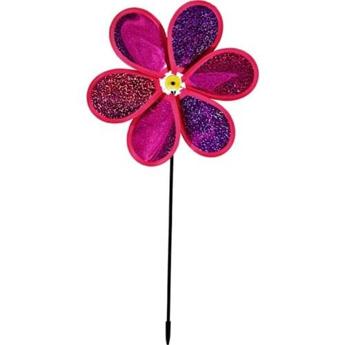 T21D Sequins Windmill Colorful Wind Spinner Pinwheels Garden Yard Patio Lawn Decoration Kids Toy