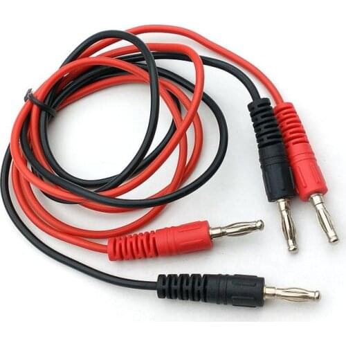 1pair 4mm Test Leads Plug to 4mm banana plug Patch Cable 80CM