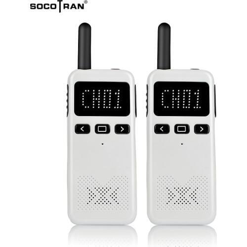 2pcs Ultra Thin Walkie-Talkie with Gain Antenna Outdoor Long Standby Two Way Radio Communication Intercom Portable Walkie Talkie